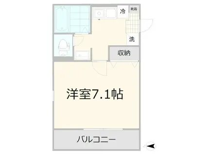フロレンテ(1K/3階)の間取り写真