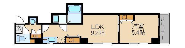 VIALE亀戸(1LDK/5階)の間取り写真