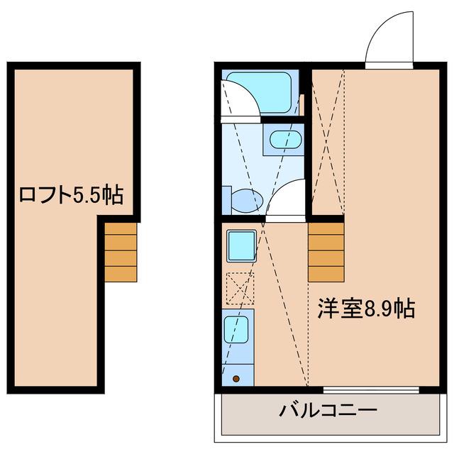 FUWARI ATELIER(ワンルーム/2階)の間取り写真