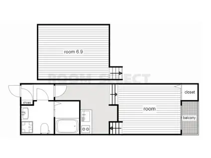 IL MARE(1K/2階)の間取り写真