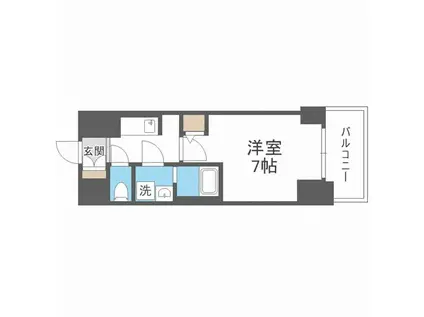 S-RESIDENCE福島ALOVITA(1K/9階)の間取り写真