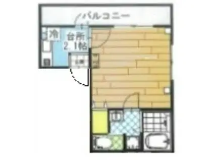 ガレリア堀切(1K/2階)の間取り写真