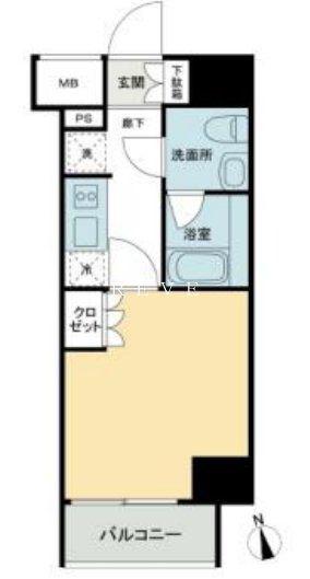 KDA GOTENYAMA(1K/10階)の間取り写真