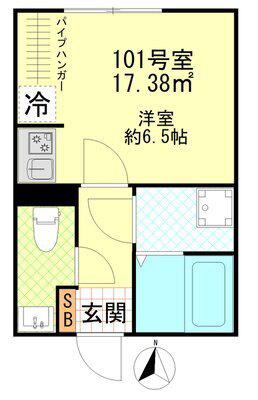 川崎大師AP(ワンルーム/1階)の間取り写真