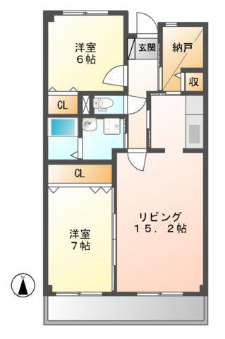 ステージM(2SLDK/3階)の間取り写真