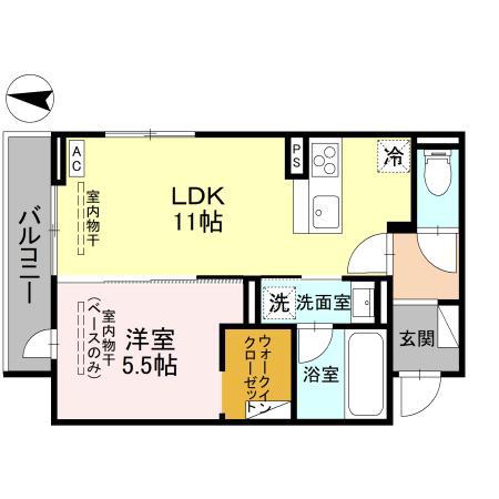 ＩＲいしかわ鉄道 金沢駅 徒歩14分 3階建 新築(1LDK/2階)の間取り写真