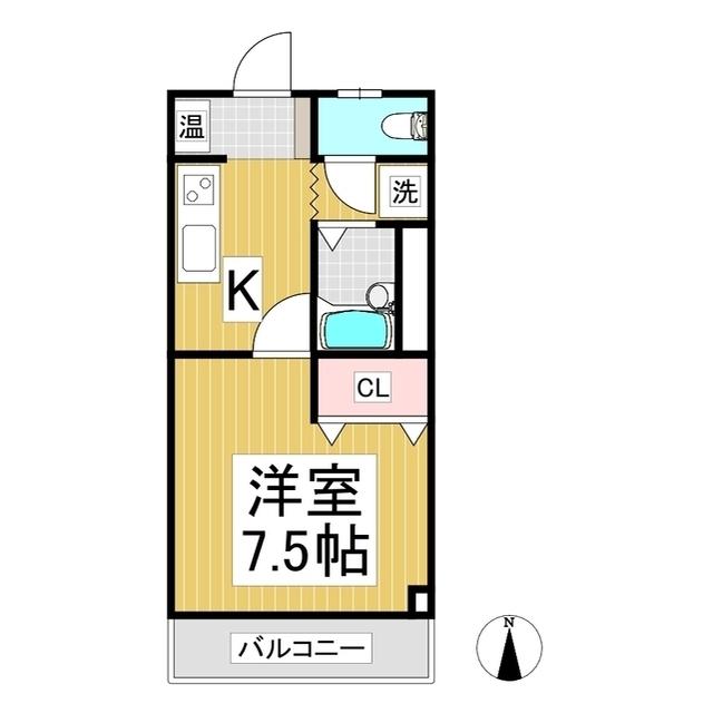 リーアルKMC(1K/3階)の間取り写真
