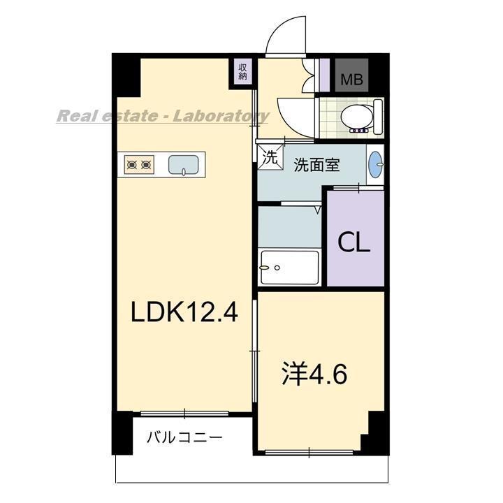 GROWTH EHIRA(1LDK/2階)の間取り写真