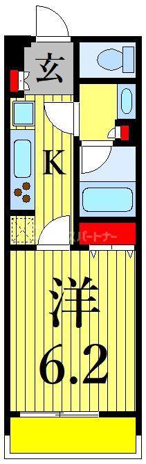プレディアンスフォート田端(1K/2階)の間取り写真