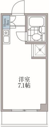 パークテラス相模原(ワンルーム/2階)の間取り写真