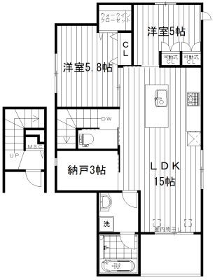 ＪＲ中央線 荻窪駅 徒歩18分 2階建 築3年(2SLDK/2階)の間取り写真