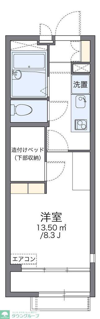 レオパレスウイスタリア(1K/2階)の間取り写真