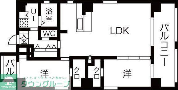 THE GD ONE(2LDK/10階)の間取り写真