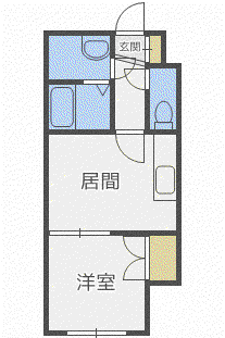 エクセレンス東札幌(1DK/3階)の間取り写真