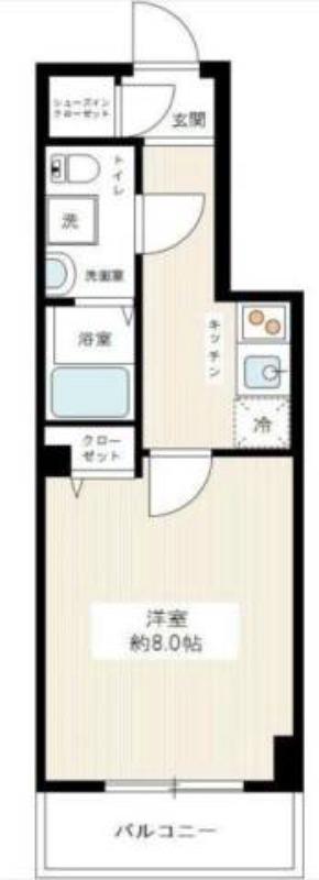 ハイズデュランテ(1K/7階)の間取り写真