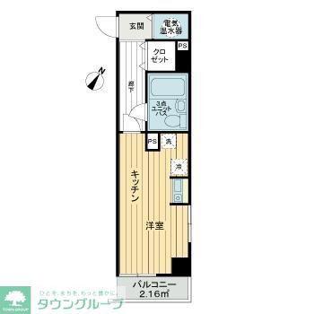 ライオンズマンション大塚第2(ワンルーム/6階)の間取り写真