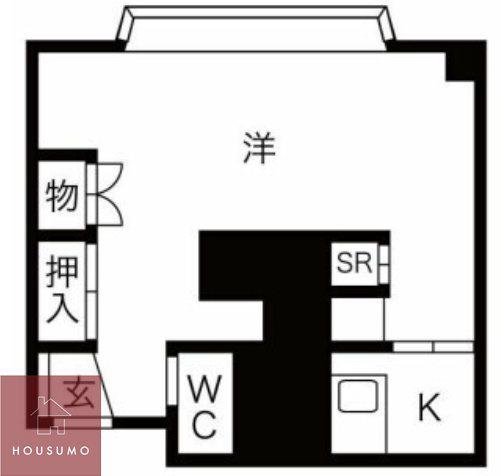 都島RSハイツ(1K/4階)の間取り写真