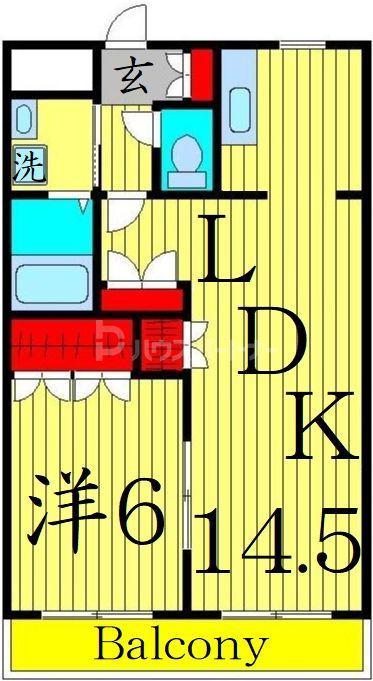 サンヴィラージュ(1LDK/1階)の間取り写真