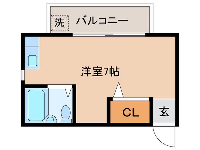 ハイム・森(ワンルーム/2階)の間取り写真