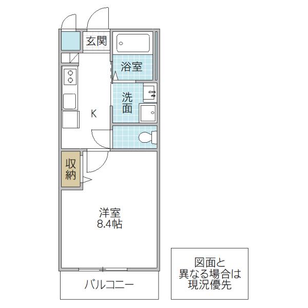 PRECIOUS ONE 翔(1K/2階)の間取り写真