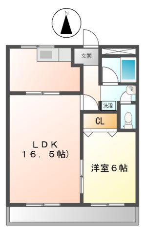 テピカルイブ(1LDK/4階)の間取り写真