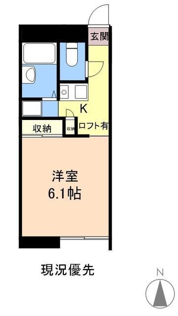 ハローダニエル(1K/1階)の間取り写真