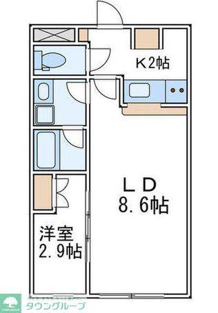 GRAN PASEO 新高円寺(1LDK/3階)の間取り写真