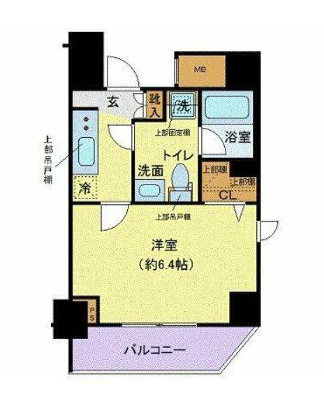 クレヴィスタ大森(1K/8階)の間取り写真