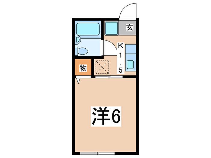 シティハイムカマクラI(1K/1階)の間取り写真