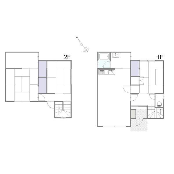 花川南4-2戸建(3SLK/1階)の間取り写真