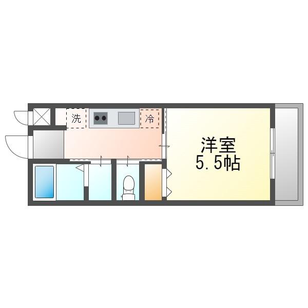 MIES STAGE(1K/5階)の間取り写真