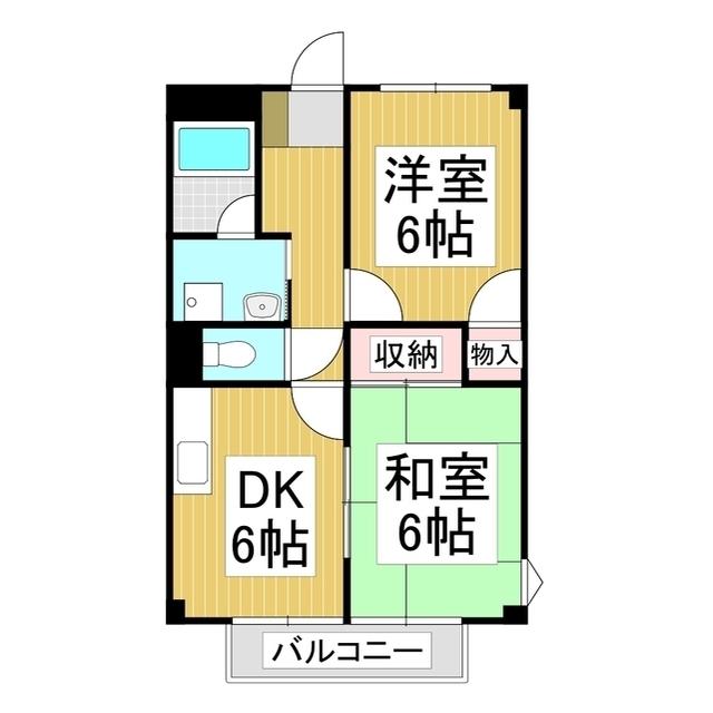 サープラスたちばな2(2DK/2階)の間取り写真