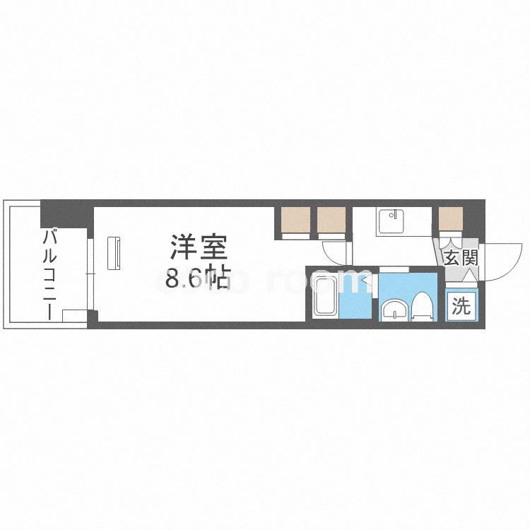 エステムプラザ梅田・中崎町IIIツインマークス NR(1K/6階)の間取り写真
