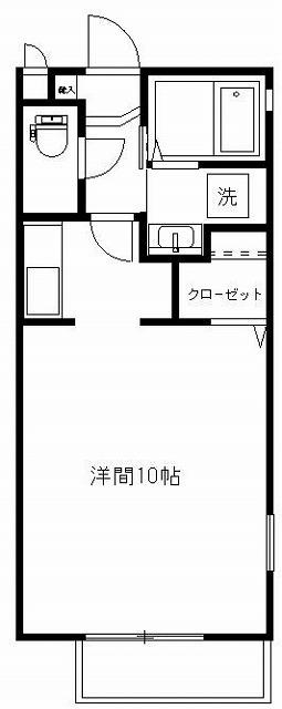 メゾン・ド・サンシャインIII(1K/2階)の間取り写真