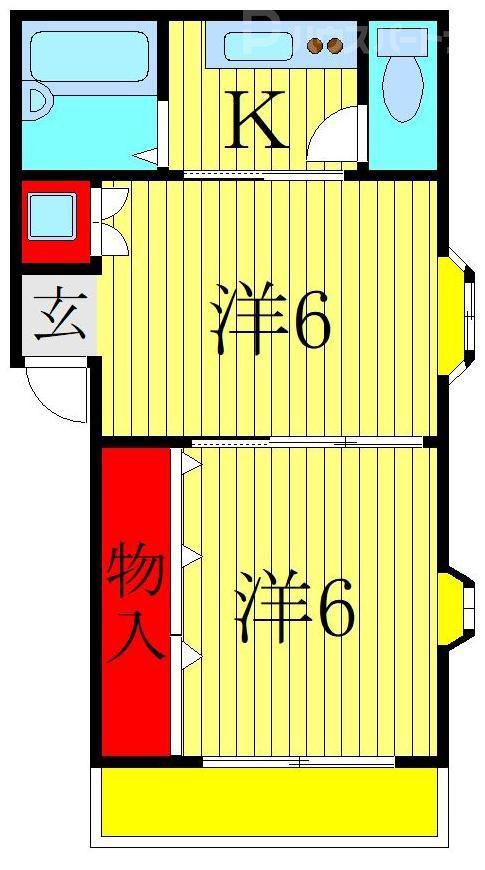 WELCOME山口(2K/1階)の間取り写真