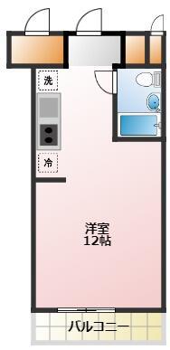 ダイアパレス根岸(ワンルーム/6階)の間取り写真