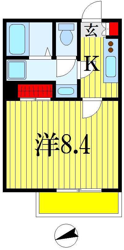 REGALO CHIBA(1K/3階)の間取り写真