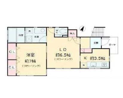 コート西大井(1LDK/1階)の間取り写真