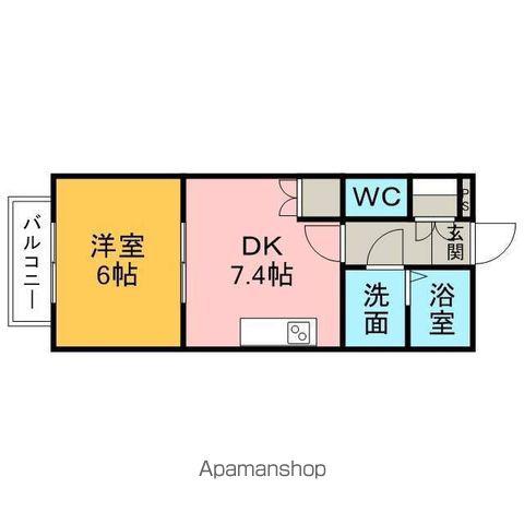 ヨーロピアンシャレー参番館(1DK/2階)の間取り写真