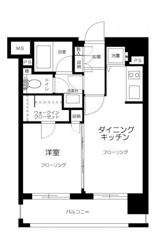 LA.スイート上野(1DK/9階)の間取り写真