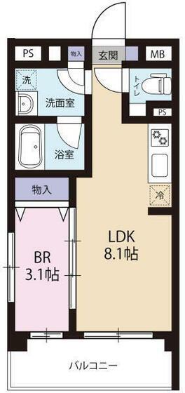 ばんばキャビンホーム(1LDK/1階)の間取り写真