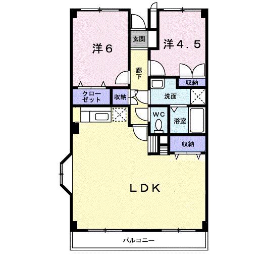 ルミエール1-006335001(2LDK/2階)の間取り写真