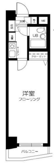 グリーンクロス西中延(1K/2階)の間取り写真