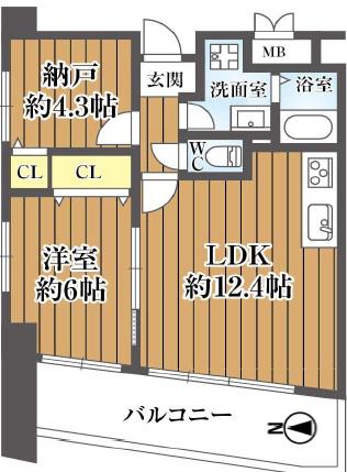 シャルマンフジリッツ南堀江(1SLDK/11階)の間取り写真