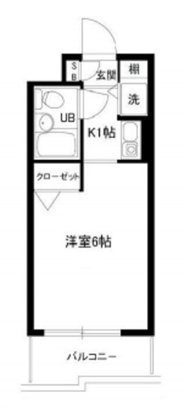 ジョイフル池上第2(1K/2階)の間取り写真