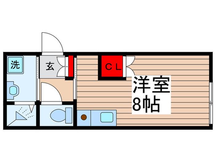 三家第1ビル(ワンルーム/4階)の間取り写真
