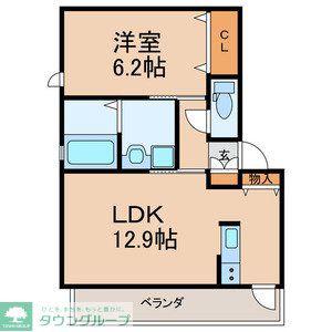 CINQ STELLA 3(1LDK/2階)の間取り写真
