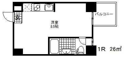 イーストヴィレッジ三宮(ワンルーム/2階)の間取り写真
