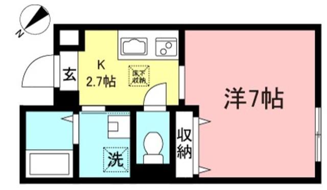 MAGNOLIA(1K/1階)の間取り写真