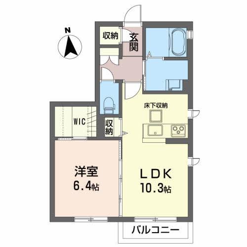 シャーメゾンSPRING(2LDK/1階)の間取り写真